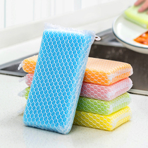 Japanese dishwashing sponge wipe magic wipe kitchen brush pot brush bowl artifact double-sided cleaning decontamination non-stained oil scouring cloth