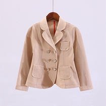 The childrens clothing brand discount autumn new girls split double-breasted cotton blazer 3V994
