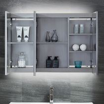  White small apartment bathroom mirror cabinet Balcony storage mirror box individually customized wall-mounted stainless steel bathroom mirror