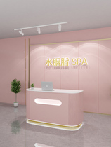 Beauty salon solid wood front desk reception desk cash register small simple modern shop bar counter bar table commercial