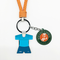Rafael Nadal 2018 French Open 11 crown robe with tennis keychain chain lanyard decoration