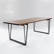 V-shaped solid iron table foot bracket computer desk leg simple wind desk bracket Bauhaus wind support foot