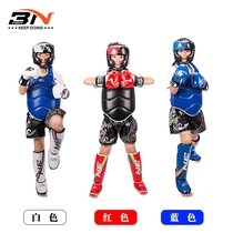 BN children's Muay Thai Sanda protector boxing gloves helmet leg protector body protector teen adult suit