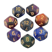 twelve Faces Starry Sky Digital Color Son Early Teaching Aids Griddle Tabletop Games 12 Faces Dice Toy Table Tour Accessories