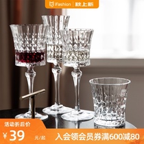 French imported CDA European luxury crystal glass goblet Diamond Champagne glass wedding sparkling wine wine wine red wine