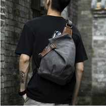 Art chest Bag Mens new classical backpack canvas shoulder bag casual simple shoulder bag mens large capacity messenger bag