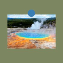 US Yellowstone National Park homemade card posters hang up c8a98a03
