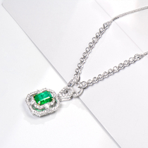 Nova Caibao 18K gold diamond necklace detachable gems pendant jade pendant with jade pendant