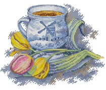 10321 Tea Cup Series 4 Cross Stitch Electronic Graphic Source File XSD