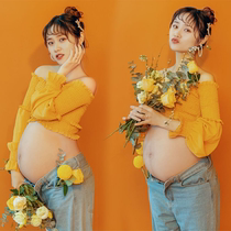 Pregnant women photography clothing beautiful pregnant mother photo photo theme clothing small fresh big belly mother pregnant women photo clothing