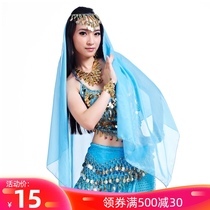 Dancer belly dance head Sari Indian dance suit decoration accessories headdress hand Hook Head chain chiffon headband