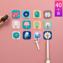 Patch Hook Creativity Cute Hook Powerful Viscose adhesive Wall-mounted Wall Dormitory Women Bearing-free Punching Free-free Sticky Hook