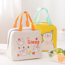 Lunch box handbag with rice pocket lunch bag aluminum foil students office workers large capacity insulation bag fashion rice bag