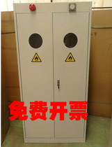 Gas bottle cabinet laboratory cylinder Cabinet full steel belt exhaust explosion-proof single bottle double bottle three bottle alarm gas bottle cabinet