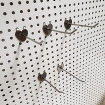 Hole hole plate grid jewelry display rack Universal hole plate accessories Round hole heart-shaped movable stainless steel hook hanging basket