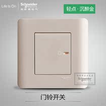 Schneider switch socket light intoxicated gold door bell switch gold Type 86