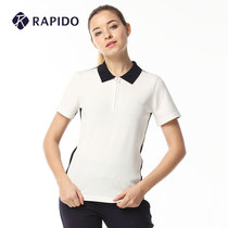 RAPIDO break Thunder summer ladies fashion short sleeve lapel T-shirt sporty sweater solid color polo shirt