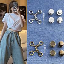 Adjustable removal and waistline size waist pin artifact full set of sewing-free jeans