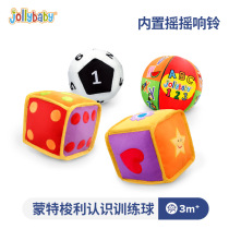 jollybaby Montessori teaching aids training series recognize number soccer ball recognize number dice