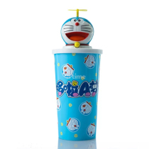 Genuine authorized Doraemon bamboo dragonfly suction cup modeling Cup function water cup popcorn bucket backpack storage bucket