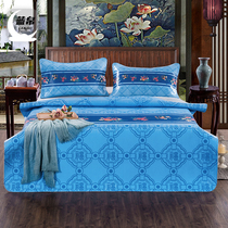 lan bo header level Buffalo mat painted niu pi xi color seating 1 8 meters chuang xi three-piece frision get