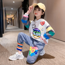 Childrens clothing 8 girls spring clothing clothing 2022 new 9 Spring and autumn season children Yangqi ten-year-old girl online red suit