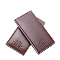 Men Wallet Long Money Bag Men Money Clip Business Casual Harp Leather Clip Large Space Multi-Position Classic Ticket Holder