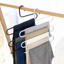 Y multifunctional multi-layer pants rack S-shaped magic household pants adhesive hook pants hanger pants hanger rack wardrobe storage artifact