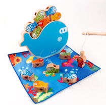 2-4 years old magnetic fishing stack high kindergarten small class educational toy threading beaded baby multi-function