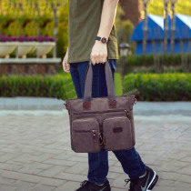 2020 new canvas mens bag minimalist business mens handbag fashion casual single shoulder inclined satchel briefcase male
