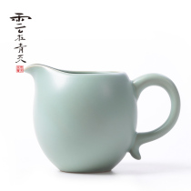 Gongdo Cup Ru kiln open ice crack large Cup Tea Tea Tea Tea Ware ceramic Longquan celadon Ru porcelain craftsmanship
