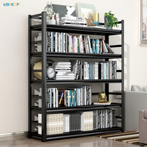 Wrought iron bookshelf multi-level simple childrens shelf multifunctional bedroom study storage rack sub-living room storage