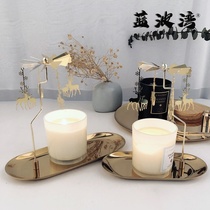 ins European style lantern rotating candle holder American simple candlelight dinner props