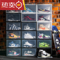 aj sneakers storage transparent shoe box anti-oxidation storage box shoe cabinet drawer shoe wall shoes plastic shoes