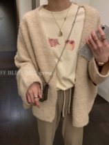 FF BLUE RABBIT SMALL CARDIOVERT EARLY SPRING SOFT GLUTINOUS SMALL CARDIOVERT JACKET WOMAN 2022 NEW WARM WHITE KNITWEAR