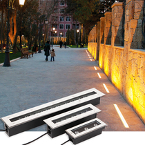 Square projection light outdoor buried wall washer light strip led buried light embedded outdoor light waterproof step light