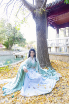 (Turn the wheel) Green man costume slag anti-Shen Qingqiu Feng Shi Qing Xuan cos costume must be happy