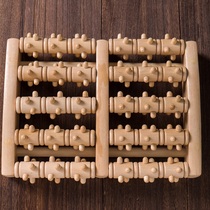 Full solid wood reflexic massage roller type plantar foot wood massage acupoint rubbing and platoon wooden massage foot legs