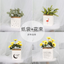 Kraft Paper Bag Nordic Cashier Bags Ins Photo Props Shooting Background Clothing Photography Decoration Pendulum Ornament