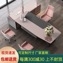 New paint boss table Female president table Fashion manager table Supervisor table Modern simple office furniture large desk