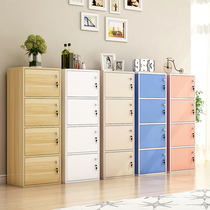 Simple lock small cabinet free combination bookcase locker locker living room with door cabinet children with door cabinet