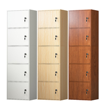 Easy to assemble Small wooden bookcase locker with door lock locker Bedside storage cabinet Student bookcase bookcase