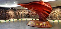 FRP relief sculpture Red Army character relief Court school background Wall Long March sculpture