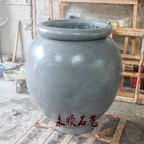 Yongshun sandstone pottery pot FRP relief club decoration community garden decoration sandstone round carving building materials