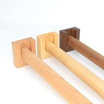 Curtain Rod wooden single-pole cabinet inner rod clothing support clothes crossbar clothes drying Rod single-Rod door curtain partition bracket perforated