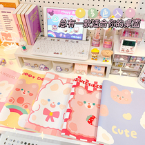 ins cartoon large waterproof office computer table pad mouse pad student dormitory desktop cushion cute girl heart