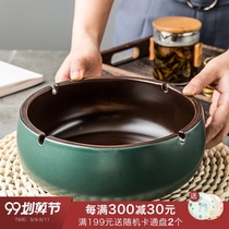 Creative large ashtray retro extra large personality ceramic ashtray home living room office multifunctional ashtray