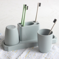 Punch-free toilet toothbrush holder household toothpaste toothbrush rack home of three family mouthwash cup set wash cup