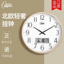 Kangba living room mute wall clock atmospheric fashion hanging watch creative modern clock simple home quartz clock clock