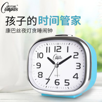 Combus creative students use small alarm clock to mute childrens music bedroom luminous electronic cartoon simple bedside table